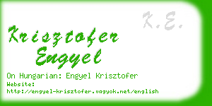 krisztofer engyel business card